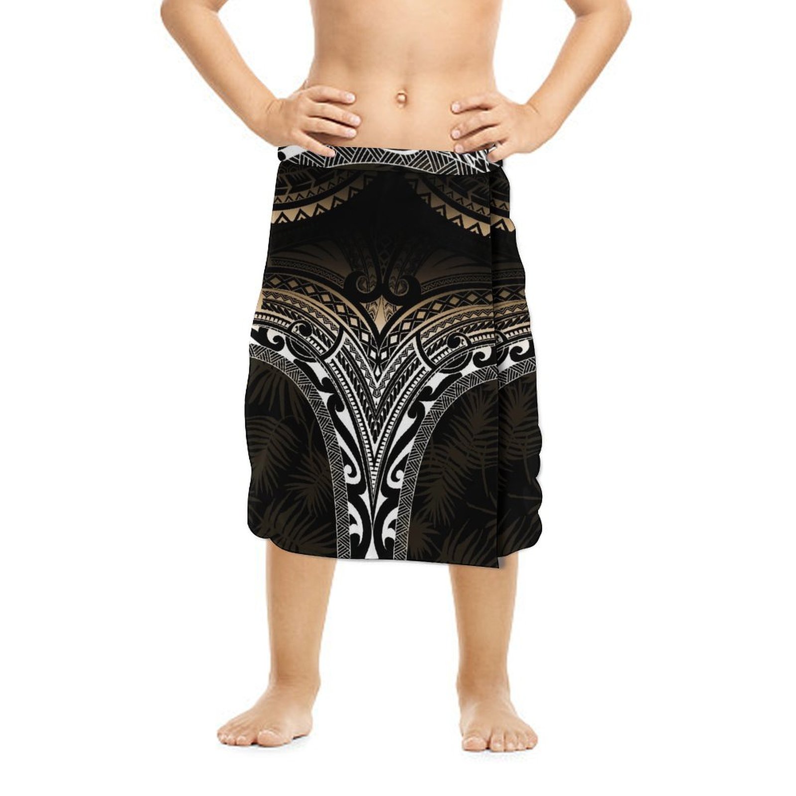 Sarong Men Wrap - 2025年夏 ハワイアンエスニック風 男の子用ラップドレス ポリネシアン諸島 子供服 エプロン
