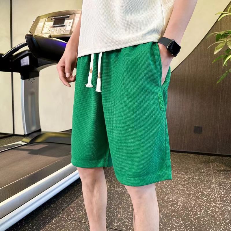 Shorts Chino Slim - メンズスリムフィットサマーカジュアルショーツ韓国スタイルハイストリートチノパンツ軽量通気性5点式パンツ