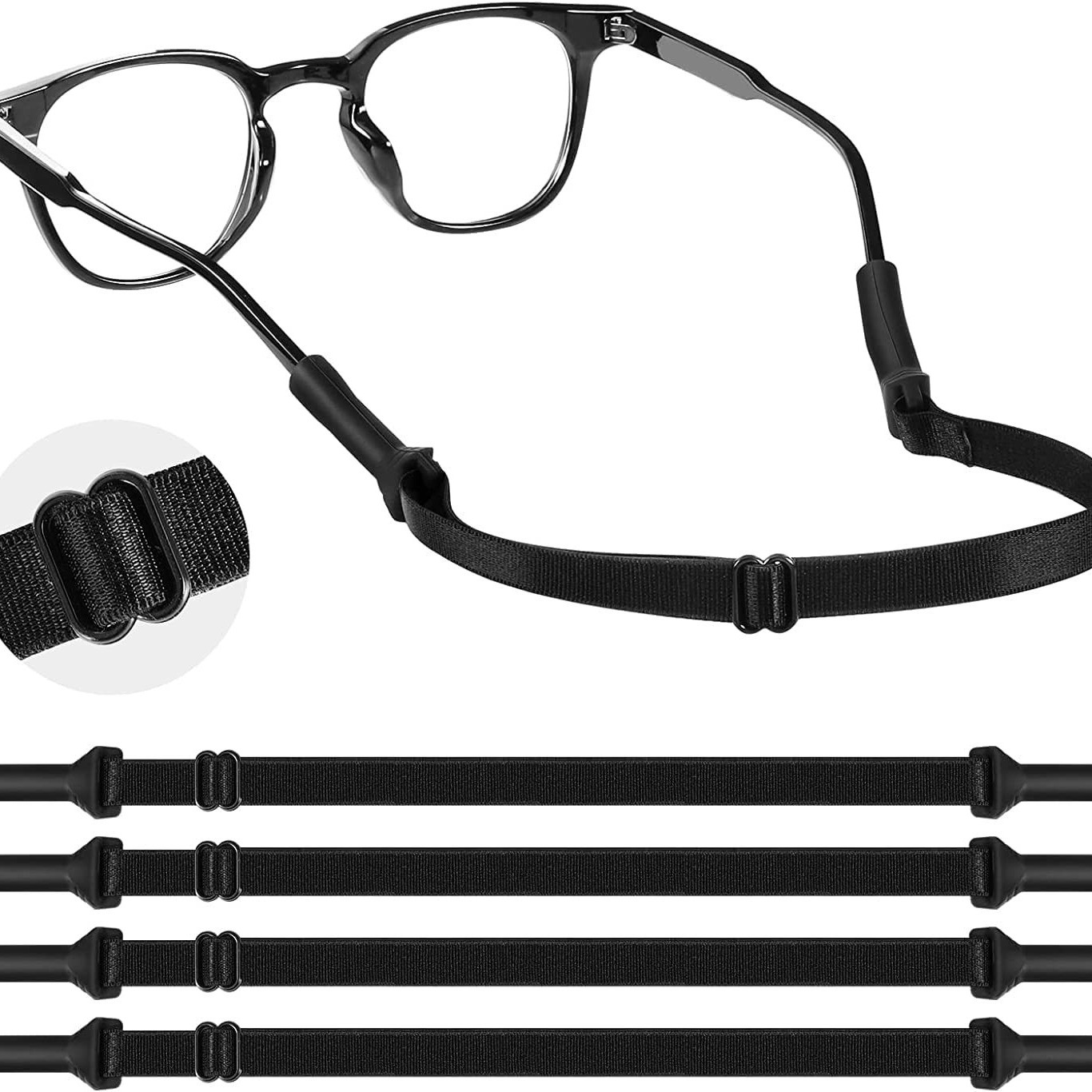大人用メガネストラップ 4 本 (8.3-13 インチ) - - Sunglass Retainer Cord のレビューと価格