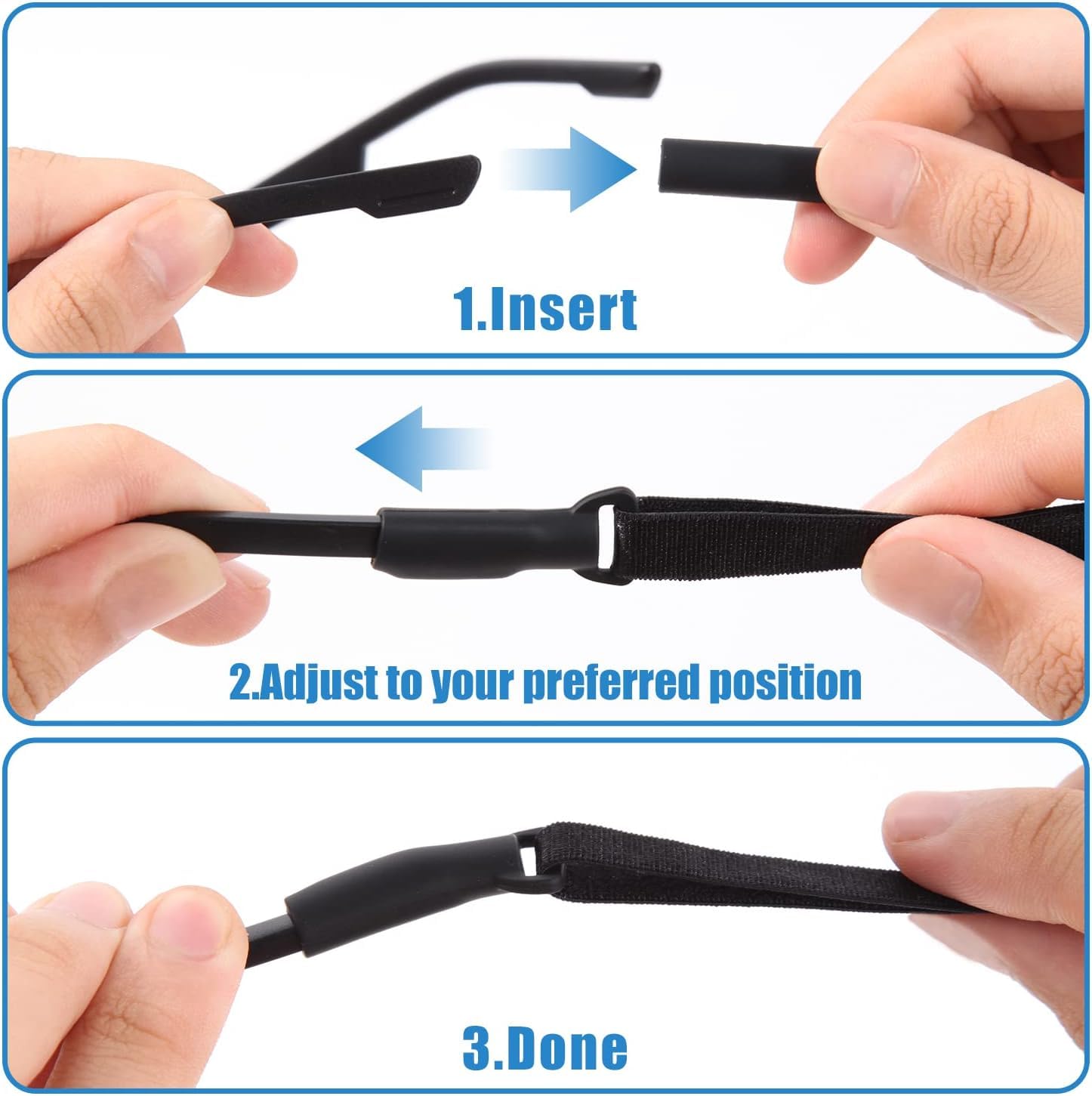 大人用メガネストラップ 4 本 (8.3-13 インチ) - - Sunglass Retainer Cord のレビューと価格