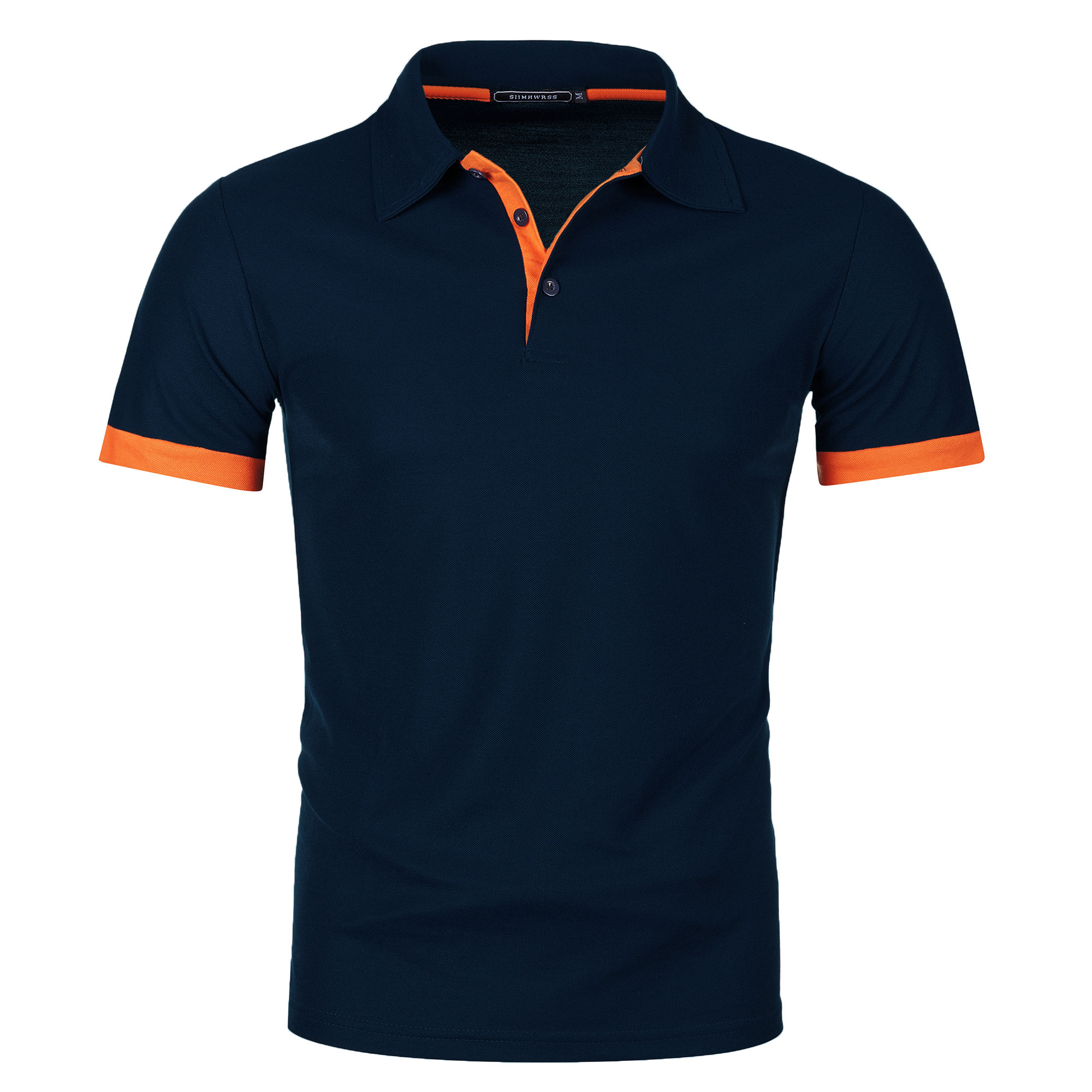 メンズ半袖カラーマッチングファッションとメンズラペル半袖 - Polo Shirt Pique のレビューと価格