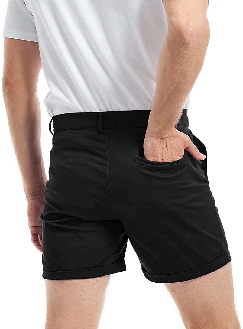 男性用インパクトショーツ,スリムフィット,5インチ股下,フラ - Shorts Chino Slim のレビューと価格