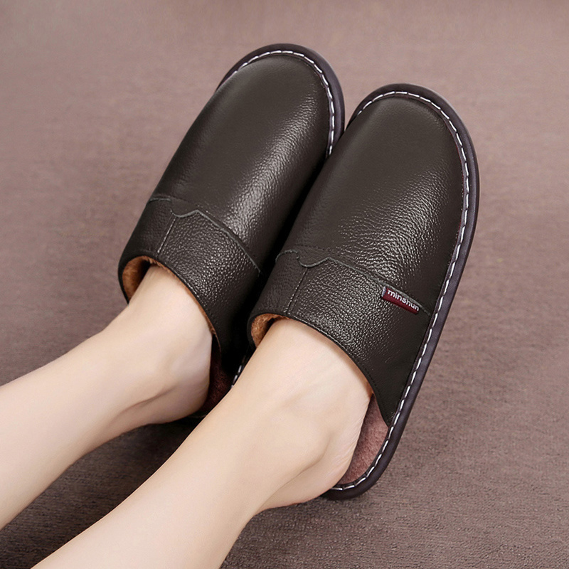 ブランドホームレザースリッパ男性と女性のための手作りステッチ - Flip Flop Leather Men のレビューと価格