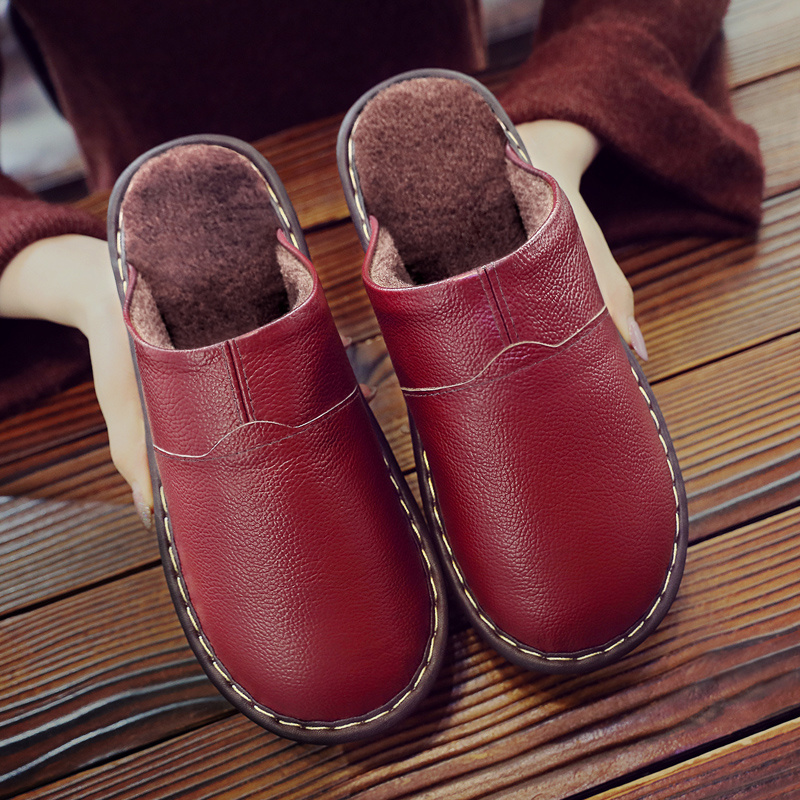 ブランドホームレザースリッパ男性と女性のための手作りステッチ - Flip Flop Leather Men のレビューと価格