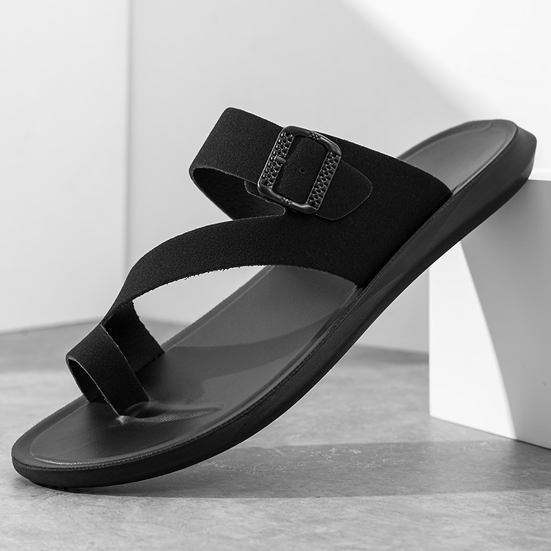 2026年新作 夏用 手作り革製スリッパ トレンドファッショ - Flip Flop Leather Men のレビューと価格
