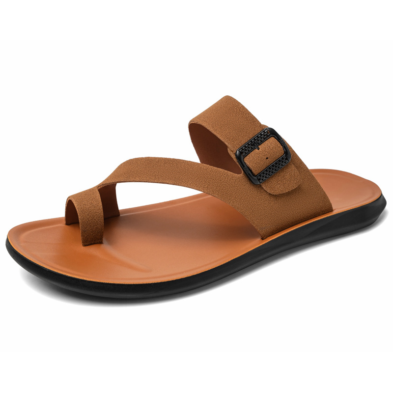 2026年新作 夏用 手作り革製スリッパ トレンドファッショ - Flip Flop Leather Men のレビューと価格