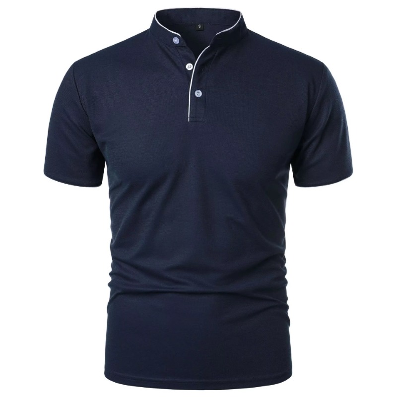 新しいメンズ半袖襟ポロシャツ夏無地カジュアルポロシャツトレン - Polo Shirt Pique のレビューと価格