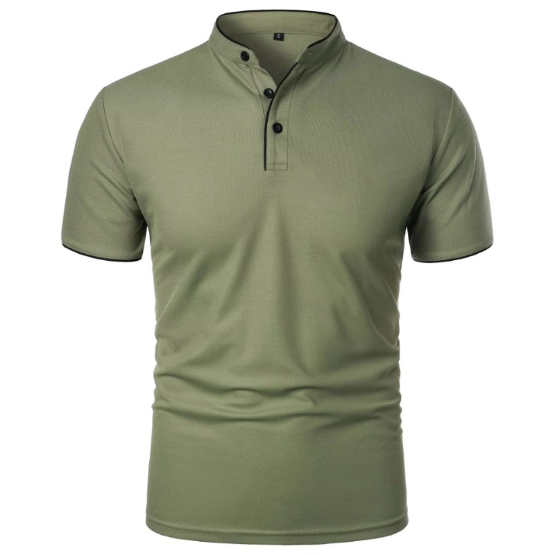 新しいメンズ半袖襟ポロシャツ夏無地カジュアルポロシャツトレン - Polo Shirt Pique のレビューと価格