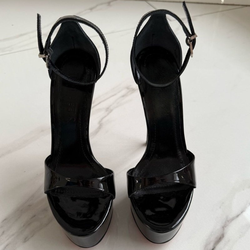 レディースサマーハイヒールサンダル、ラウンドトゥ、ピープトゥ - Casual Sandal Leather のレビューと価格