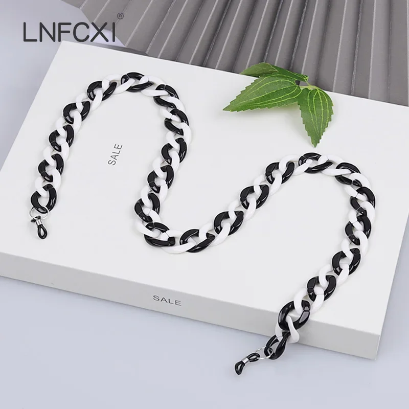 黒のファッションアクリルサングラスチェーン、女性用滑り止めリ - Sunglass Retainer Cord のレビューと価格