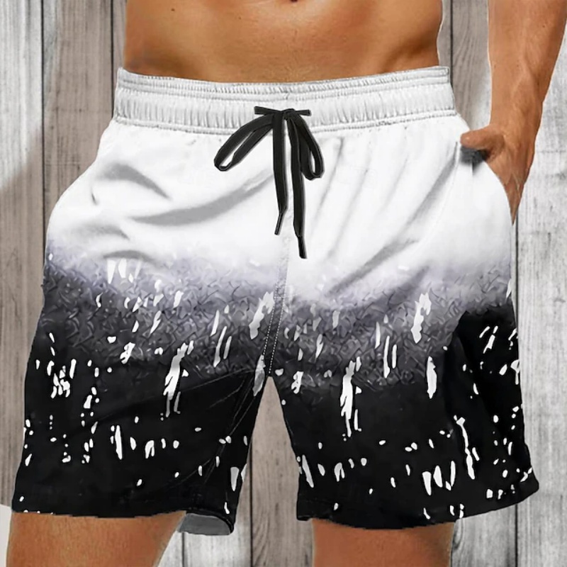 グラデーションカラフルなグラフィック水泳パンツ男性用ジオメト - Trunks Board Surf のレビューと価格