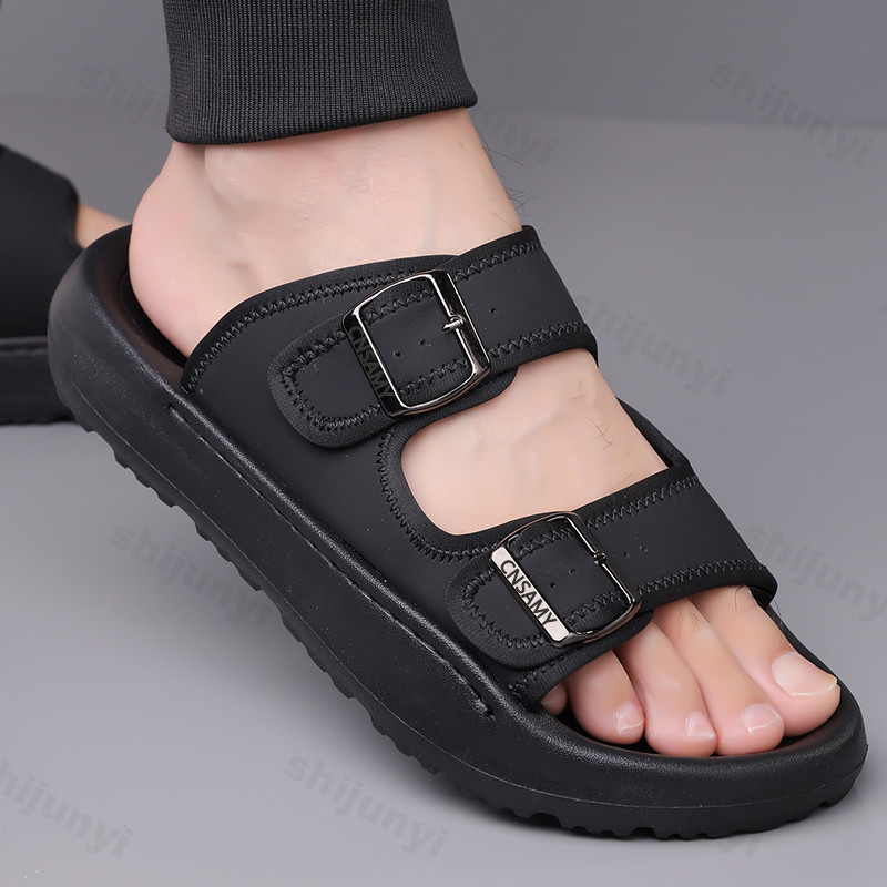 メンズスリッパ 2025 夏通気性屋外ビーチサンダルノンスリ - Flip Flop Leather Men のレビューと価格