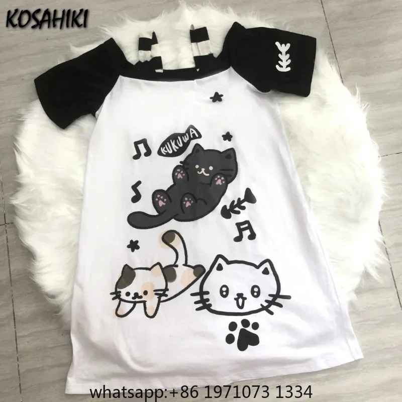 日本のパッチワーク女性オフショルダーグラフィック Tシャツか - Tee Graphic Print のレビューと価格
