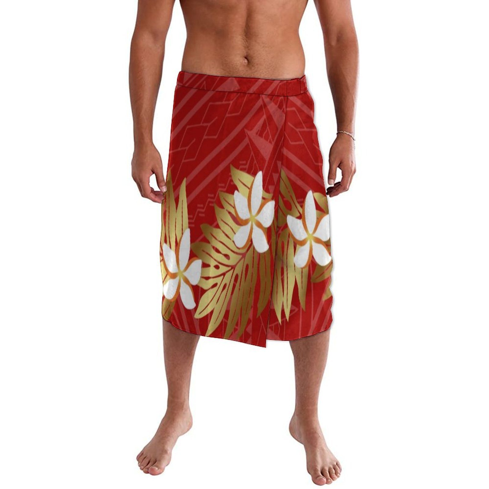 ポリネシア諸島風メンズソフトで通気性のあるミッドリフスカート - Sarong Men Wrap のレビューと価格