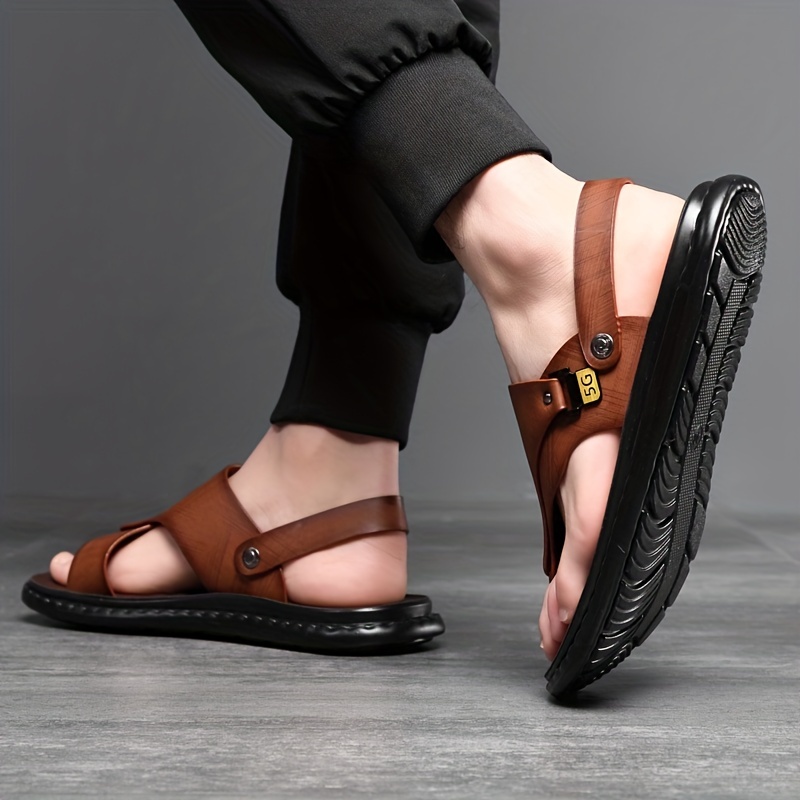 メンズレザービーチサンダル　新作夏カジュアルビーチシューズ　 - Flip Flop Leather Men のレビューと価格