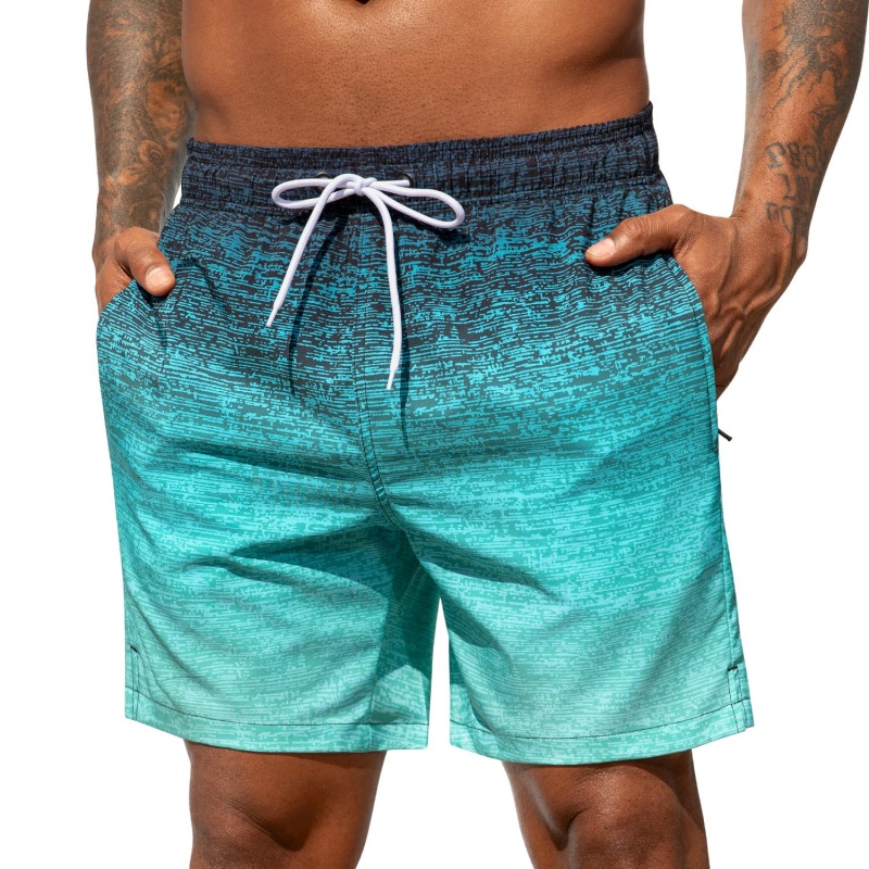 トレンディなオンブルストライプグラフィック水泳パンツ男性用軽 - Trunks Board Surf のレビューと価格