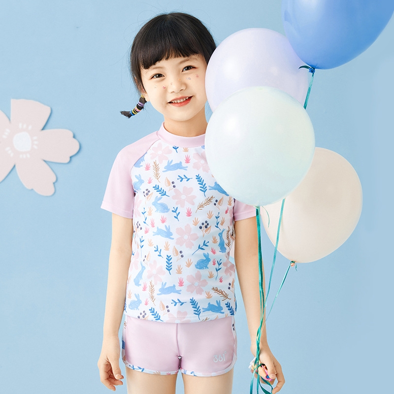 女の子 2 枚防水スポーツビーチスイムシャツトランクス半袖プ - Swim Trunk Quick Dry のレビューと価格