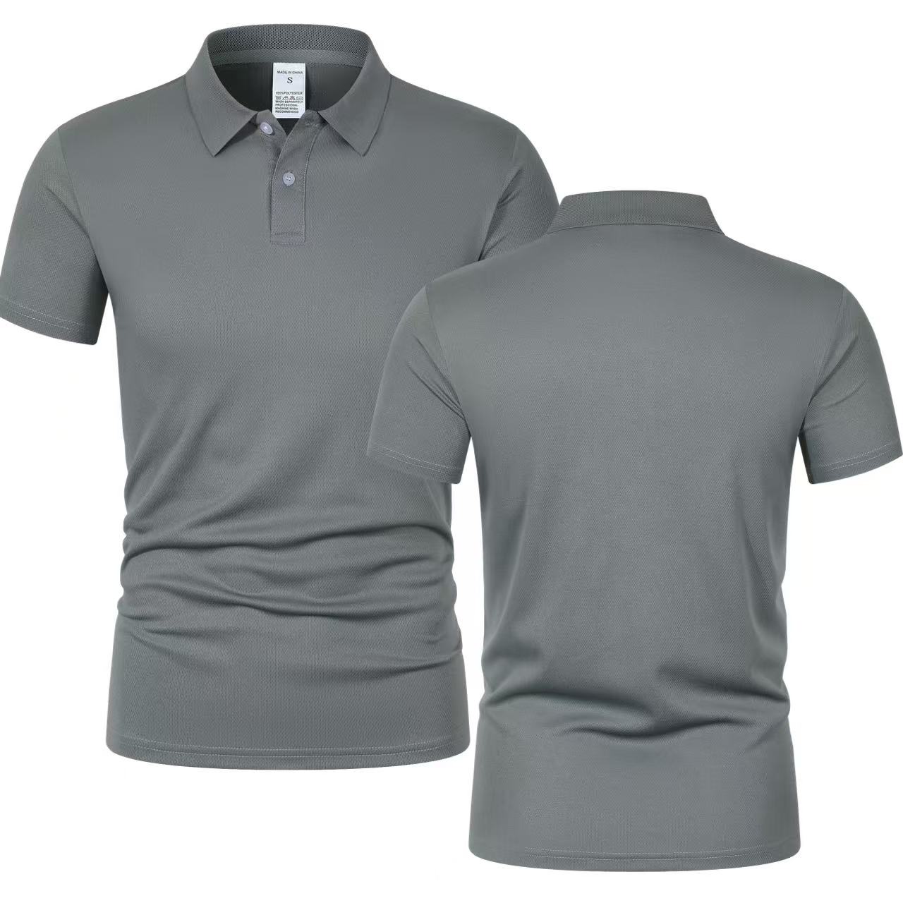 2025年ニューサマーメンズ半袖襟付きTシャツ、無地カジュア - Polo Shirt Pique のレビューと価格